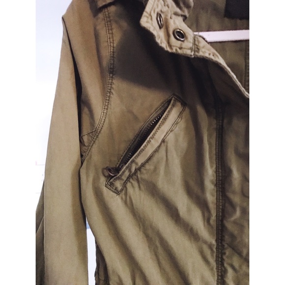 Lightweight Army green utility parka jacket - Picture 4 of 8